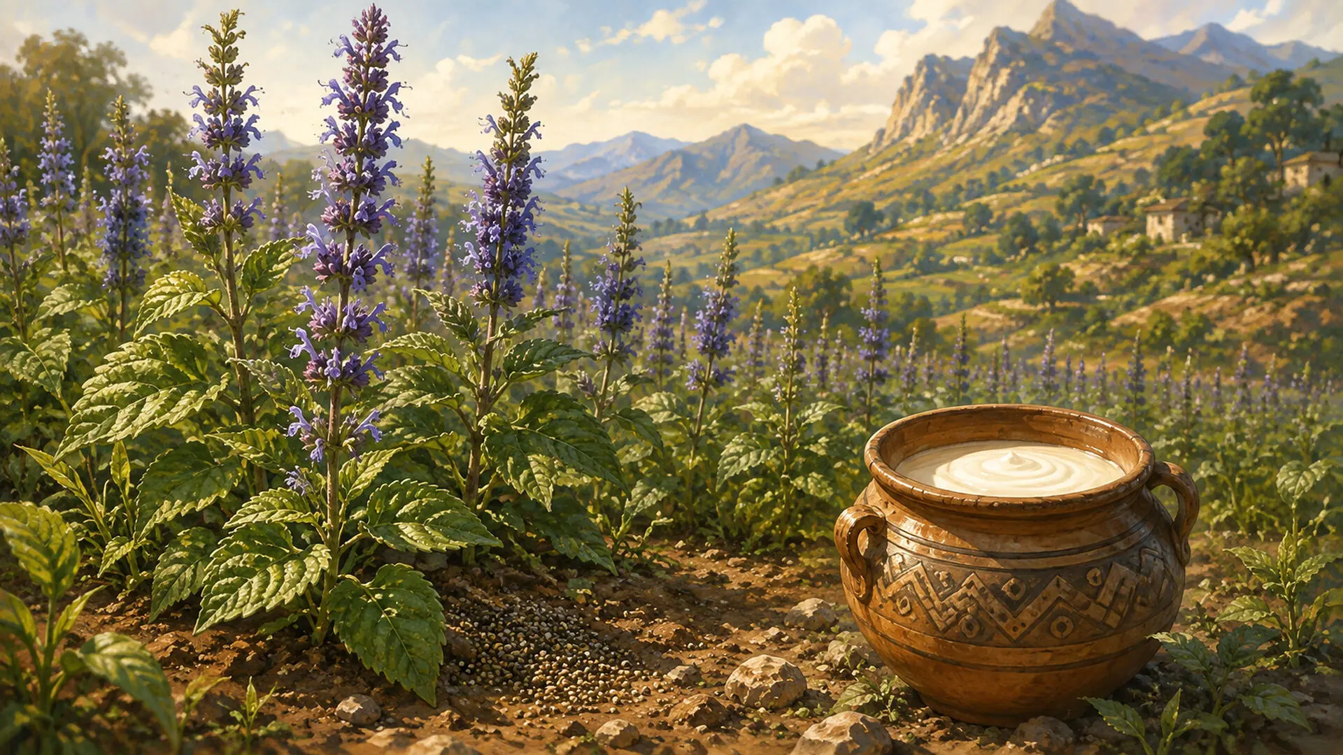Chia Seed Milk illustration