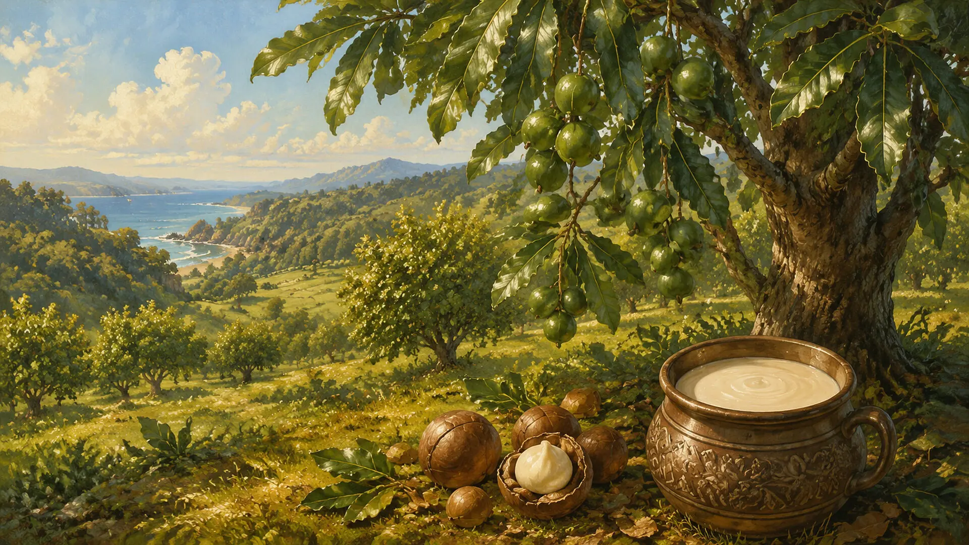 Macadamia Milk illustration