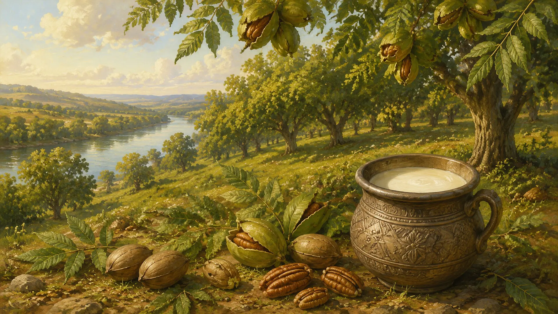 Pecan Milk illustration