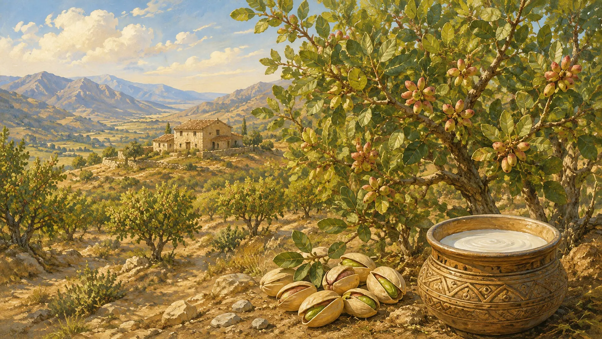 Pistachio Milk illustration