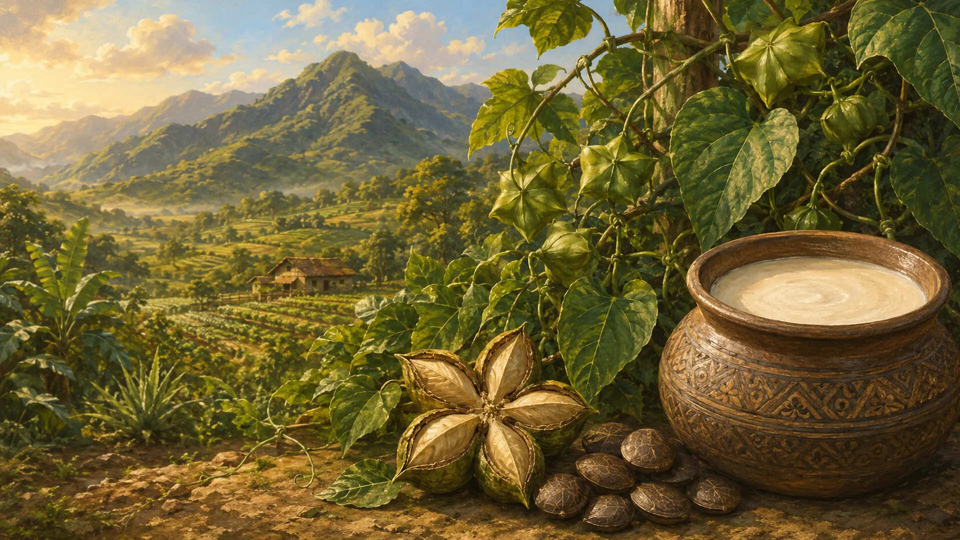 Sacha Inchi Milk illustration