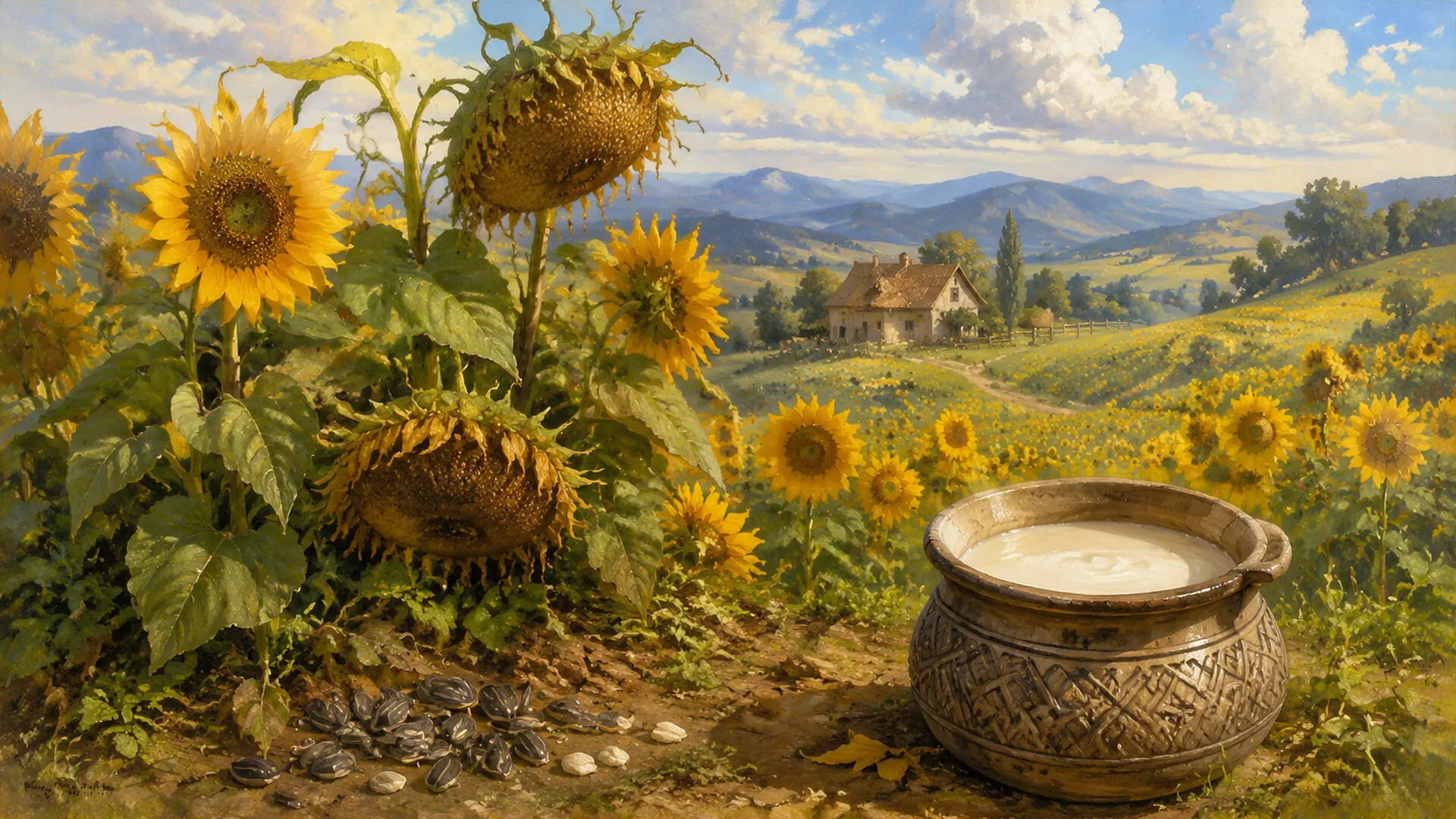 Sunflower Seed Milk illustration