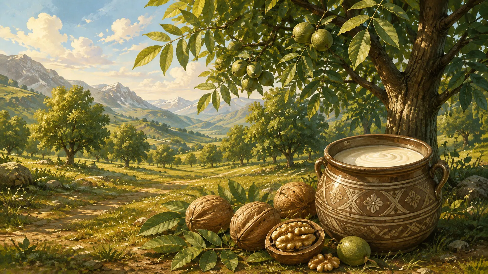 Walnut Milk illustration