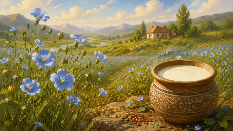 Flax Milk illustration