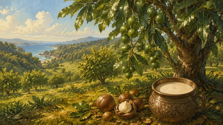 Macadamia Milk illustration