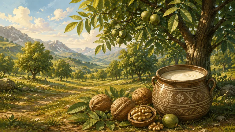 Walnut Milk illustration